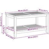  Bocni stol Prirodna nafta 90 x 50 x 45 cm Čvrsto drvo akacije | shoptok.hr