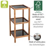 Wenko Steklena kopalniška polica v črni in naravni barvi 36x79 cm Fondi – | Shoptok.si