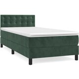  The Living Store Box spring postelja z vzmetnico temno zelena 90x200 cm žamet - Box Spring Postelja, (21449827) | Shoptok.si