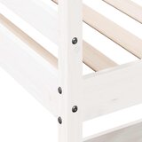  Krevet na kat s radnim stolom bijeli 90x190 cm od borovine | shoptok.hr