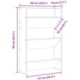  Zidni ormarić za cipele bijeli 60x18x90 cm konstruirano drvo | shoptok.hr