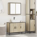  2-dijelni set kupaonskog namještaja boja hrasta sonome drveni Smeđa | shoptok.hr