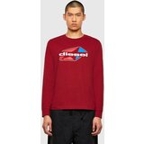 Diesel T-shirt - TDIEGOSLSK41 burgundy with a star motif | Shoptok.si