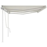  Tenda na ručno uvlačenje sa stupovima 6 x 3 5 m krem | shoptok.hr