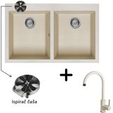  Sudoper Elleci Quadra 350 + slavina C01 Bianco antico + ispirač čaša | shoptok.hr