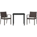  Set od 2 Smeđa PE ratan 2-Sjedala Izdržljivo Vanjska Stolica | shoptok.hr