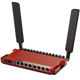 MikroTik L009UiGS-2HaxD-IN / 1x SFP, 24-57 V, 2x 2.4GHz, 802.3af/at PoE-IN, 8x Gigabit LAN, ARM, Desktop, Passive PoE-OUT, RouterOS lv5, USB/ 12 MJESECI u