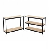  Regal za teški teret 180x90x35 cm, 5 polica, nosivost 1000 kg, crni | shoptok.hr