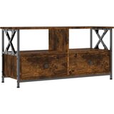 TV omarica dimljeni hrast 90x33x45 cm inženirski les in železo, (20734766) | Shoptok.si