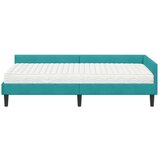  Kotni okvir postelje z matrico Drugo 2 pcs Turkizna Žamet, (5000123984) | Shoptok.si