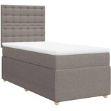  Krevet s oprugama i madracem smeđesivi 100 x 200 cm od tkanine | shoptok.hr