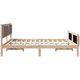 Krevetna konstrukcija Sivo-smeđa 200 x 200 cm tkanina | Shoptok.si