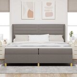  Krevet s opruga kutije Sivo-smeđa 200 x 200 cm tkanina | shoptok.hr