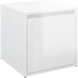 Furnova Predalnik visok sijaj bel 40,5x40x40 cm inženirski les, (21956116) | Shoptok.si