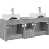  Set ormarića za kupaonicu 3 kom. Siva Sonoma 129 x 41 x 79.5 cm | Shoptok.si
