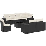  The Living Store Vrtna sedežna garnitura 9-delna z blazinami črn poli ratan - Vrtna Sedežna Garniture, (21447013) | Shoptok.si