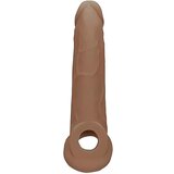 REALROCK Penis Sleeve 9 - ovoj za penis (21,5 cm) - temno naraven | Shoptok.si