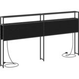 vidaXL Skladiščni naslon z vzglavjem Črni hrast 180 cm Konstruiran les | Shoptok.si