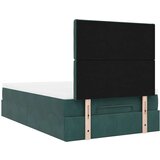 vidaXL Otomanski krevet s madracima tamnozeleni 120x200 cm baršunasti | shoptok.hr