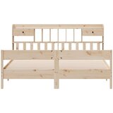  Krevet s regalom za knjige bez madraca 200 x 200 cm od borovine | shoptok.hr