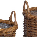  Košara za saksije s pohranom 3 pcs Smeđa Kubu Ratan - Smeđa | shoptok.hr