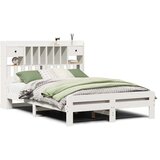 vidaXL Krevet s regalom z knjige bez madraca bijeli 150x200cm borovina | shoptok.hr