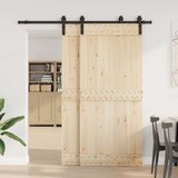 Pribor za klizna vrata 200 cm čelični crni | shoptok.hr