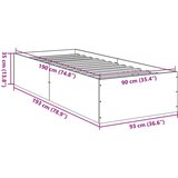  Okvir za krevet bijeli 90x190 cm konstruirano drvo | shoptok.hr