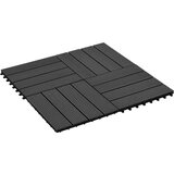  Pločice za trijem 11 kom WPC 30 x 30 cm 1 m² crne | shoptok.hr