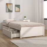 The Living Store Posteljni okvir s predali črna 75x190 cm majhna enojna - Posteljni Okvir, (21531436) | Shoptok.si