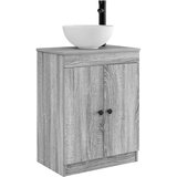  Kupaonski umivaonik s sudoperom Siva Sonoma 54 x 35 x 83 cm | shoptok.hr