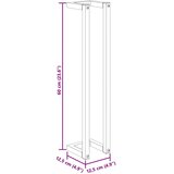  Stalak za ručnike crni 12,5 x 12,5 x 60 cm željezni | shoptok.hr