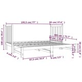  Dnevni ležaj na izvlačenje 2 x (90x190) cm od masivne borovine | shoptok.hr