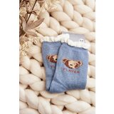 Aura.via Thick Cotton Socks with Bear Blue | shoptok.hr