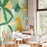  Foto tapeta - Cheetahs in the jungle - landscape with animals in the tropics for children 100x70 Premium | shoptok.hr