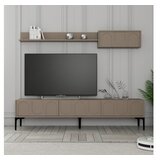 Hanah home Set TV ormarić i klub stolić Lyon 3, 4 dijela, Smeđa | Eponuda.ba