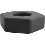 Pulselock Forge - silikonski obroček za penis v obliki matice (črn) - 22 mm | Shoptok.si