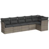  The Living Store Vrtna sedežna garnitura 6-delna z blazinami siv poli ratan - Vrtna Sedežna Garniture, (21452377) | Shoptok.si