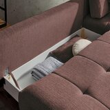 Hom`in KOTNA SEDEŽNA GARNITURA, šenilja rjava | Shoptok.si