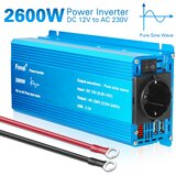 Foval Pretvornik napajanja, 3000W vršna moč, čista sinusna valovna izhod, EU 2600W 50Hz, (5000159082) | Shoptok.si