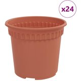  Okrugla saksija za cveće 24 pcs Crvena cigla Ø 15 x 12 cm | shoptok.hr