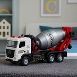 Kamion mikser za beton sa metalnom kabinom - crveno/bijeli | shoptok.hr