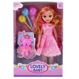 Magic Toys Lovely Baby Lutka v roza obleki z dodatki in zvokom 46cm | Shoptok.si
