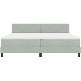  Krevet s opruga kutije Svijetlo siva 200 x 200 cm Baršun | shoptok.hr