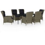  7-dijelni vrtni blagovaonski set smeđi | shoptok.hr