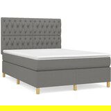 The Living Store Box spring posteljni z vzmetnico temno siv 140x190 cm blago - Box Spring Postelja, (21521033) | Shoptok.si