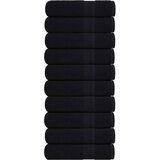 vidaXL Brisače za tuširanje 10 kos črna 70x140 cm 360 g/m² 100% bombaž | Shoptok.si
