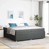  Krevetna konstrukcija Tamno siva 200 x 200 cm tkanina | shoptok.hr