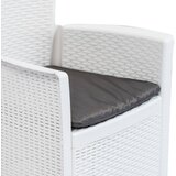 Bistro 3-dijelni bistro set od plastike s izgledom ratana bijeli | shoptok.hr
