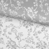 Esposa OBOJESTRANSKA POSTELJNINA 140/200 cm saten srebrne barve, bela | Shoptok.si
